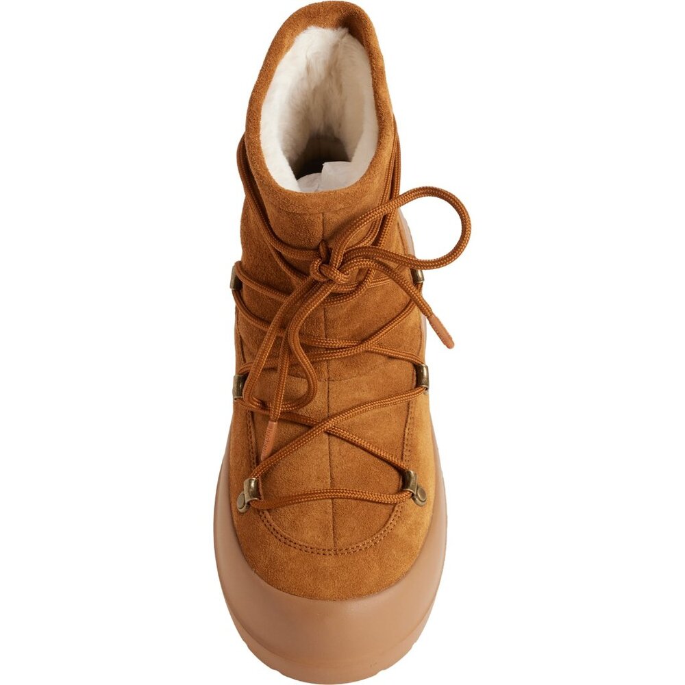 NEW MOON BOOTS Luna Boots - Suede  in Cognac unisex 1025 13s7 - Picture 3 of 8